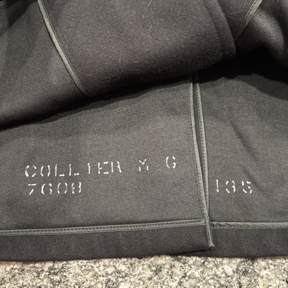 Vintage US Navy 100% Wool Pea Coat Black USN Jacket Overcoat Whaling USA 80s 42R - Picture 7 of 9